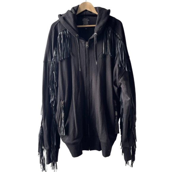 Cult of Individuality Other - Fringe Zip-up Hoodie